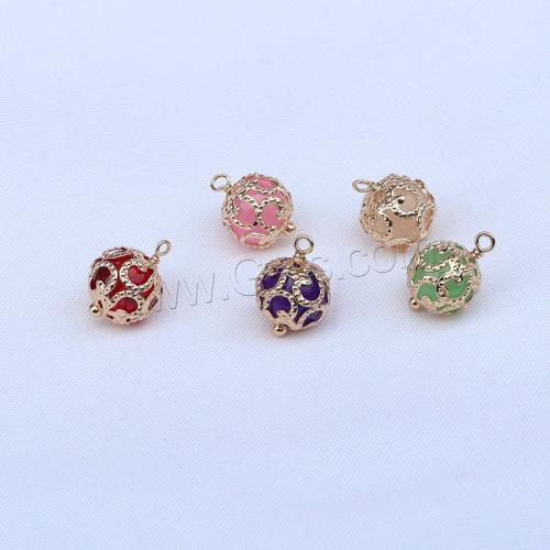 Pendentifs en laiton zircon cubique (CZ), Placage de couleur d'or, pavé de micro zircon & pour femme, plus de couleurs à choisir, Vendu par PC