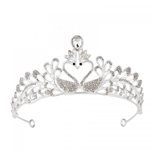 Braut Diademe, Zinklegierung, mit Strass, Modeschmuck & für Frau & mit Strass, keine, Diameter: 14.6cm,Height: 5.6cm, verkauft von PC