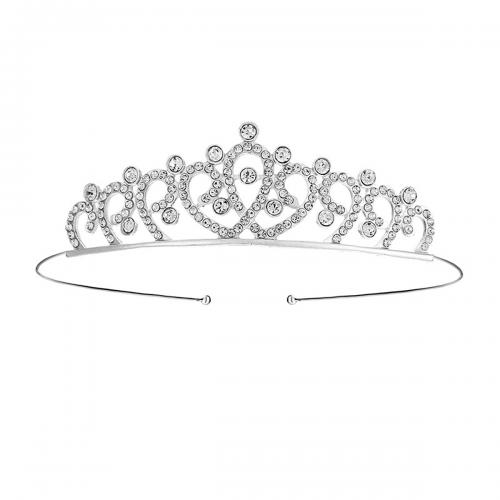 Tiaras nupciales, aleación de zinc, con diamantes de imitación, Joyería & diferentes estilos para la opción & para mujer & con diamantes de imitación, más colores para la opción, Vendido por UD[