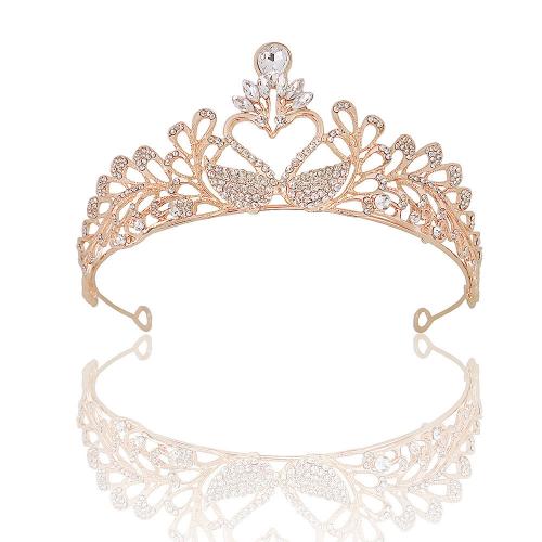 Tiaras nupciales, aleación de zinc, con diamantes de imitación, Joyería & para mujer & con diamantes de imitación, más colores para la opción, Diameter: 14cm,Height: 8cm, Vendido por UD[