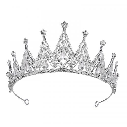 Bridal Tiaras, Zinc Alloy, with Rhinestone, fashion jewelry & for woman & with rhinestone [