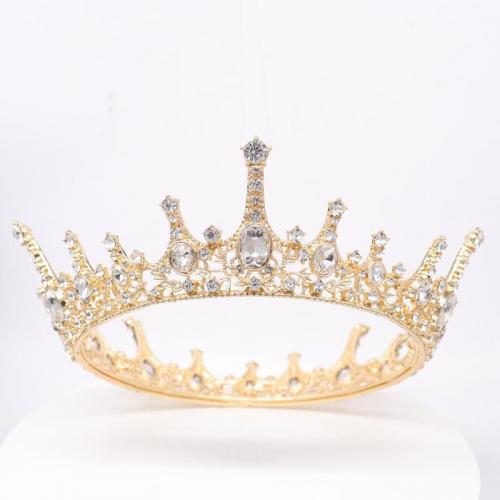 Bridal Tiaras, Zinc Alloy, with Rhinestone, fashion jewelry & for woman & with rhinestone Circumference of 53.38 cm 17cm 6cm [