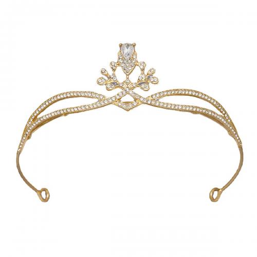 Bridal Tiaras, Zinc Alloy, with Rhinestone, fashion jewelry & for woman & with rhinestone Circumference of 33 cm 13.8cm 4cm [