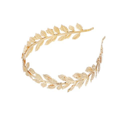 Hair Bands, Iron, Leaf, gold color plated, fashion jewelry & for woman, golden, inner diameter 110mm [