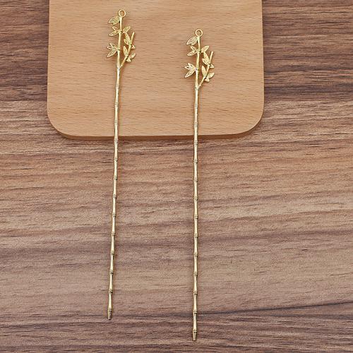 Hair Stick Findings, Zinc Alloy, Leaf, plated, DIY & for woman Approx [