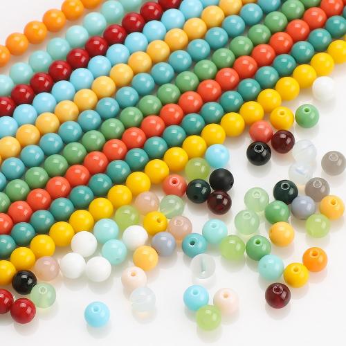 Plaqué Perles de verre, Rond, DIY, plus de couleurs à choisir Environ 1.2mm, Environ Vendu par brin