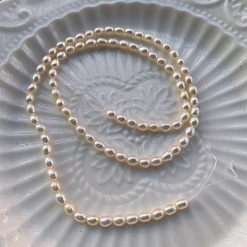 Rice Cultured Freshwater Pearl Beads, DIY, white .5mm Approx 38 , Approx [