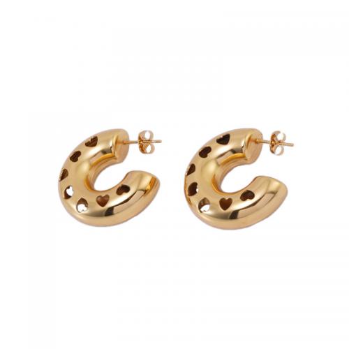 Stainless Steel Stud Earring, 304 Stainless Steel, plated, for woman [