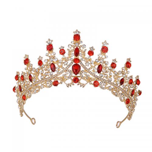 Tiaras nupciales, aleación de zinc, con diamantes de imitación, Joyería & para mujer & con diamantes de imitación, más colores para la opción, 140x165x70mm, Vendido por UD[