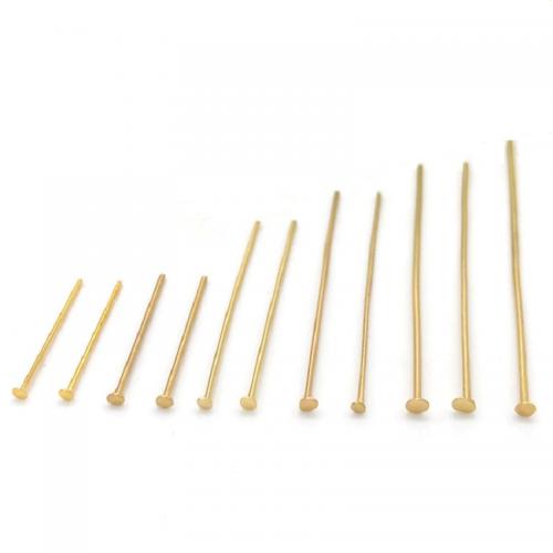 Stainless Steel Headpins, 304 Stainless Steel, Galvanic plating, DIY golden [