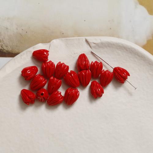 Shell Powder Beads, Tulip, plated, multifunctional & DIY 