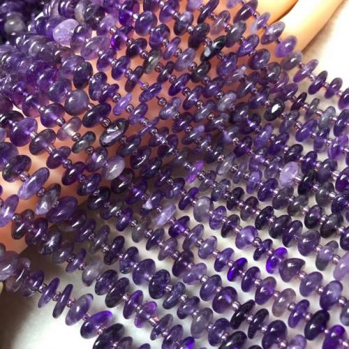 Natürliche Amethyst Perlen, Klumpen, poliert, DIY, violett, 10mm, Länge:ca. 38 cm, verkauft von Strang[