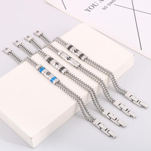 Stainless Steel Chain Bracelets, 304 Stainless Steel, handmade, fashion jewelry & Unisex mm Approx 215 mm [