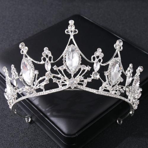 Tiaras nupciales, aleación de zinc, con diamantes de imitación, Joyería & para mujer & con diamantes de imitación, más colores para la opción, Diameter: 20cm,Height: 8cm, Vendido por UD[