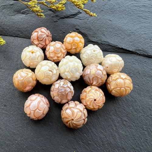 Natural Freshwater Pearl Loose Beads, Carved, DIY Length about 10-13mm [