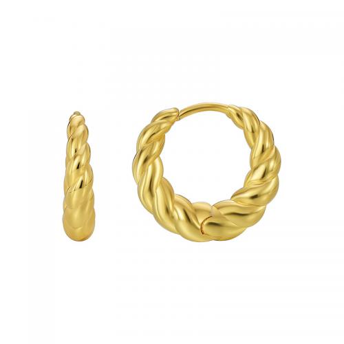 Brass Huggie Hoop Earring, 18K gold plated, fashion jewelry & for woman [