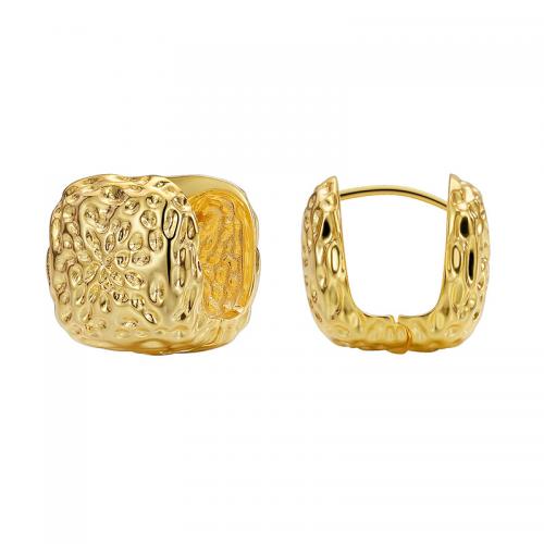 Brass Huggie Hoop Earring, 18K gold plated, fashion jewelry & for woman [