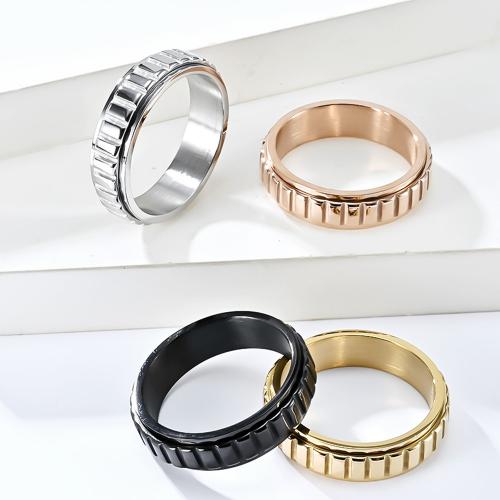 Titan Stahl Fingerring, Titanstahl, poliert, Modeschmuck & unisex & verschiedene Größen vorhanden, keine, wide:6mm, verkauft von PC[