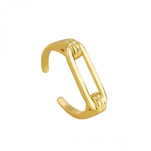 Brass Finger Ring, plated, for woman, golden, US Ring [