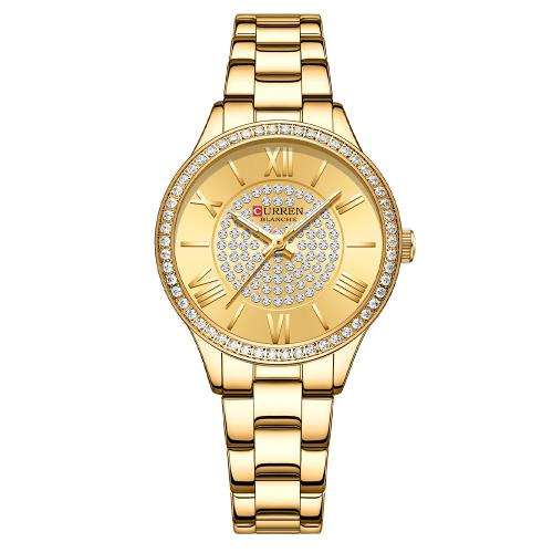 Women Wrist Watch, Glass, with 201 Stainless Steel, Japanese movement, Life water resistant & fashion jewelry & for woman & with rhinestone Approx 23 cm 