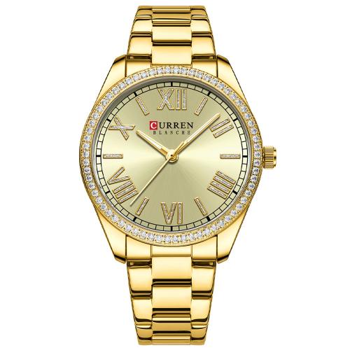 Women Wrist Watch, Glass, with 201 Stainless Steel, Japanese movement, Life water resistant & fashion jewelry & for woman & with rhinestone Approx 23 cm 