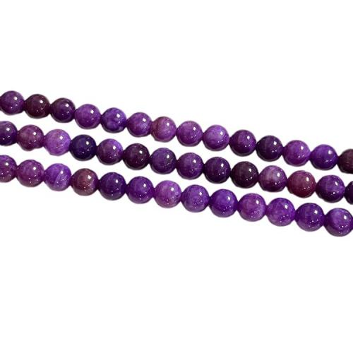 Perles de pierre gemme unique, Gemme synthétique, Rond, poli, DIY & normes différentes pour le choix, violet Environ 39 cm, Vendu par brin