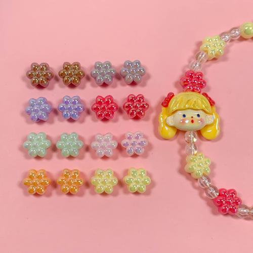 アクリル ジュエリー ビーズ, 花形, DIY, 無色 穴:約 4mm, 50パソコン/バッグ, 売り手 バッグ