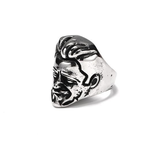 Titan Stahl Fingerring, Titanstahl, plattiert, Modeschmuck & verschiedene Größen vorhanden & für den Menschen, originale Farbe, wide:31mm, verkauft von PC[