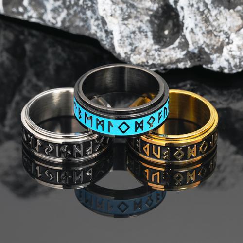 Titan Stahl Fingerring, Titanstahl, plattiert, Modeschmuck & verschiedene Größen vorhanden & für den Menschen, keine, wide:7mm, verkauft von PC[