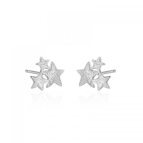 Brass Stud Earring, Star, fashion jewelry & for woman [