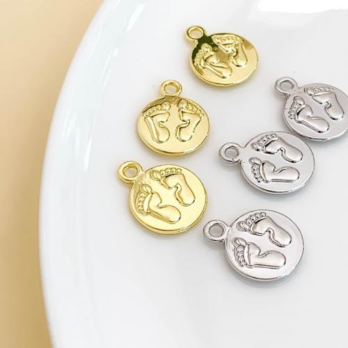 Zinc Alloy Jewelry Pendants, Round, plated, DIY Approx 2mm [