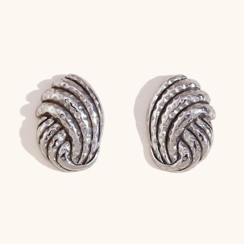 Stainless Steel Stud Earring, 316L Stainless Steel, Vacuum Ion Plating, fashion jewelry & for woman, original color [