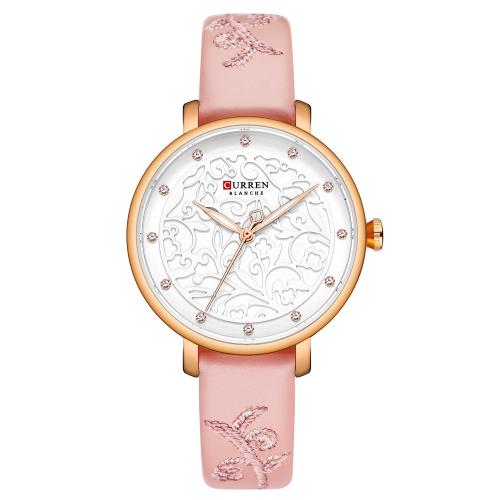 Women Wrist Watch, Glass, with Leather, Japanese movement, Life water resistant & fashion jewelry & for woman Approx 22 cm 