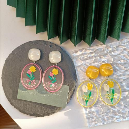 Acrylic Drop Earring, fashion jewelry & for woman 45mm 