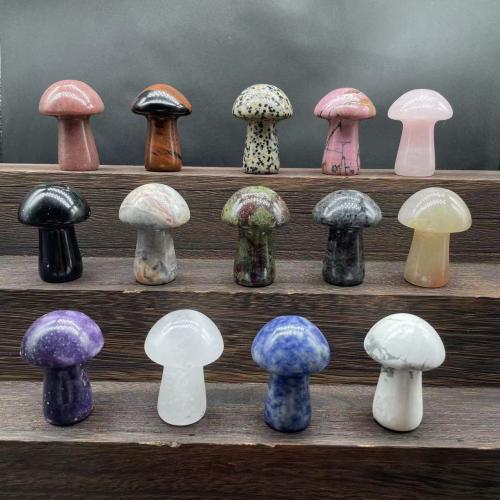 Gemstone Decoration, mushroom, Carved, for home and office, Random Color, 50mm 