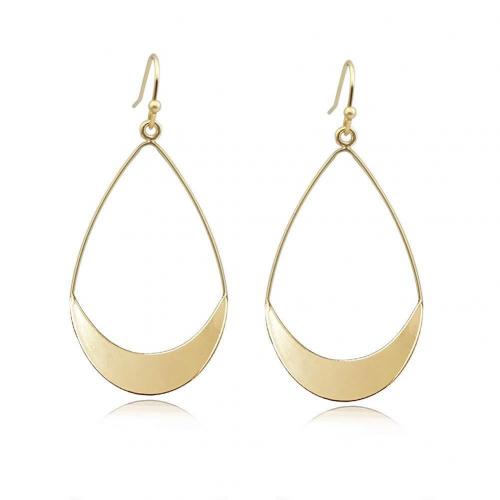 Brass Drop Earring, plated, fashion jewelry & for woman [