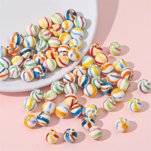 Revestimiento Porcelana bolas, Esférico, Bricolaje, más colores para la opción, 10mm, agujero:aproximado 3mm, 2PCs/Bolsa, Vendido por Bolsa