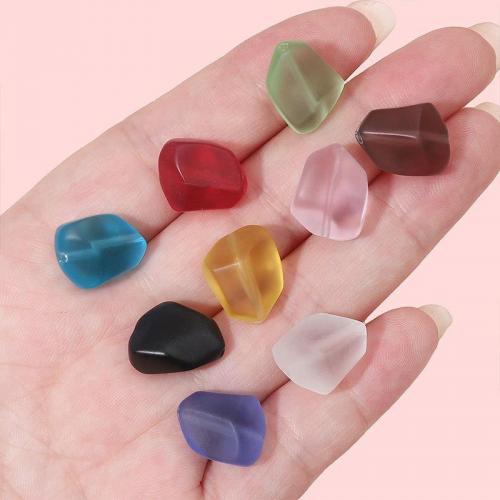 Plaqué Perles de verre, Irrégulière, DIY, plus de couleurs à choisir, 12-15mm Environ 1mm Vendu par sac