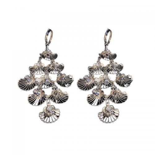 Zinc Alloy Drop Earring, plated, fashion jewelry & for woman 