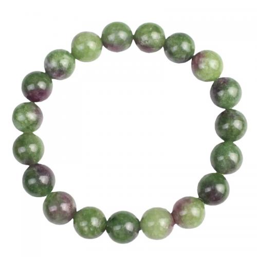 Ruby en piedras preciosas pulsera, Rubí en Zoisita, unisexo & diverso tamaño para la opción, verde, Vendido por UD