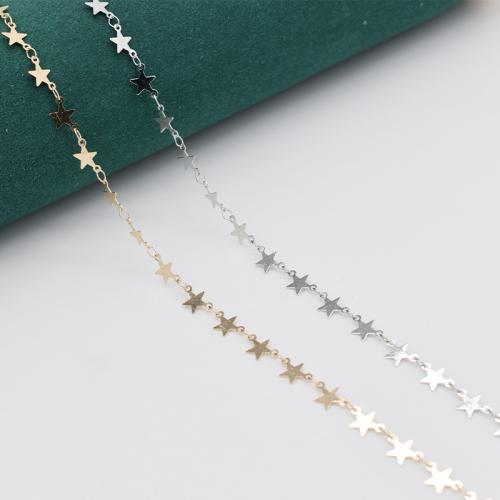 Brass Beading Chains, Star, plated, DIY [