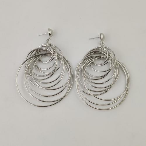 Zinc Alloy Drop Earring, fashion jewelry & for woman 80mm 