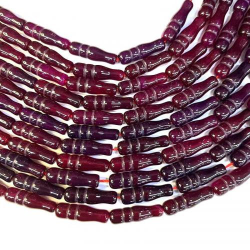 Agate Beads, polished, DIY, rose carmine Approx 38-40 cm [