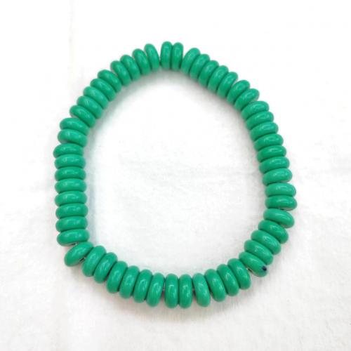 Pulsera de Piedras Preciosas, Piedra natural, ábaco, pulido, Joyería & unisexo, verde, 8mm, longitud:aproximado 18 cm, Vendido por UD