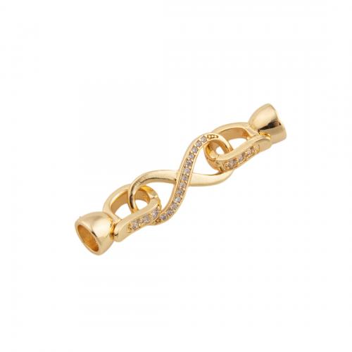 Brass Bracelet Findings, 14K gold plated, DIY & micro pave cubic zirconia Approx 1mm [