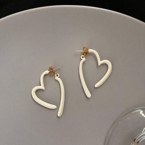 Zinc Alloy Drop Earring, Heart, fashion jewelry & for woman 