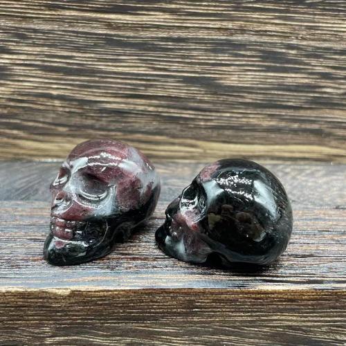 Gemstone Decoration, Natural Stone, Skull, for home and office 28mm 