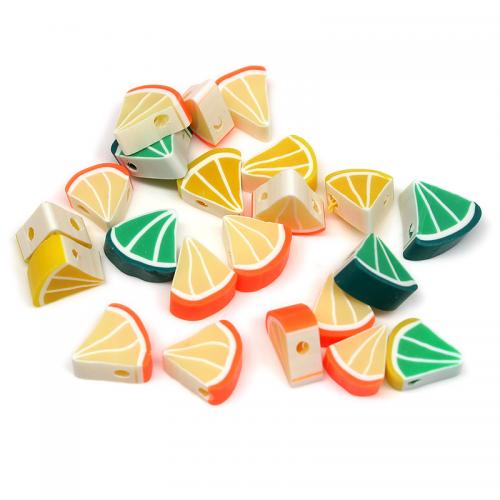 Fruit Polymer Clay Beads, Lemon, DIY Approx 2mm [