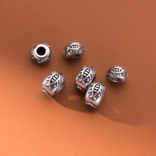 Sterling Silver Spacer Beads, 925 Sterling Silver, Antique finish, DIY original color 