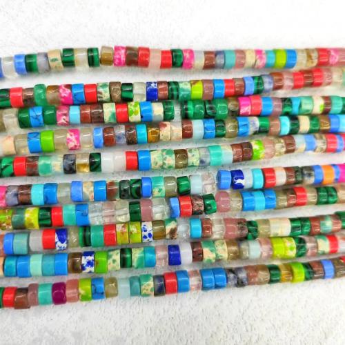 Single Gemstone Beads, Natural Stone, Flat Round, polished, DIY mixed colors 